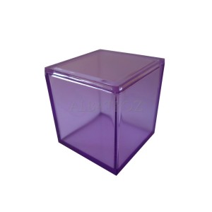 CAIXA ACRÍLICA 4X4X4 LILÁS - 10 UNIDADES