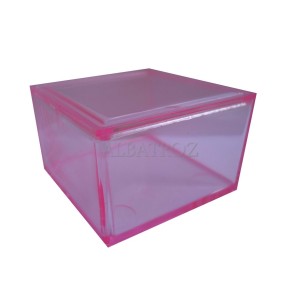 CAIXA ACRÍLICA 5X5X3 ROSA - 6 UNIDADES