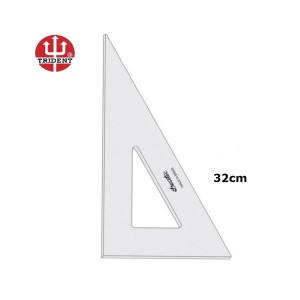 ESQUADRO S/ ESCALA 30°/60°/90° (REF.2632) 32CM - DESETEC TRIDENT
