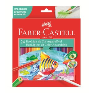 LÁPIS DE COR 24 CORES AQUARELÁVEL  FABER-CASTELL
