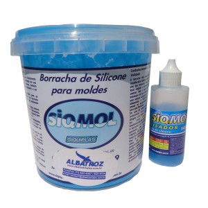BORRACHA MOLDE SILICONE AZUL 1KG C/ CATALISADOR -6014