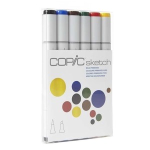 KIT MARCADOR COPIC SKETCH 6 CORES PRIMÁRIAS - BOLD PRIMARIES
