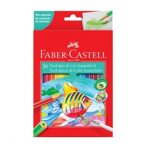 LÁPIS DE COR 36 CORES AQUARELÁVEL FABER-CASTELL