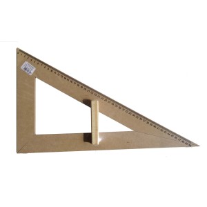 ESQUADRO DE MADEIRA 60° - 50CM
