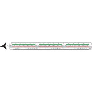 ESCALÍMETRO N°1 - 30CM  TRIDENT 7830/1