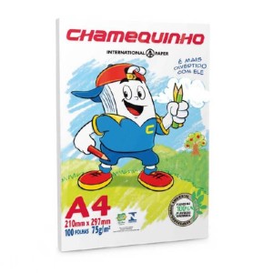 Papel Sulfite Chamequinho A4 100fls 75g/m²