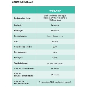 EMULSÃO PRÉ-SENSIBILIZADA UNIFILM SP 900ML - AGABÊ