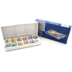 Estojo Aquarela 12 Cores Pastilha Cotman Pocket Winsor & Newton