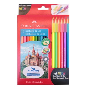 LÁPIS DE COR 12 CORES + 6 NEON FABER-CASTELL
