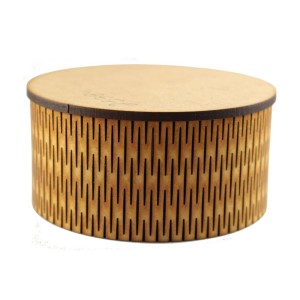 CAIXA REDONDA LASER 8X4 CM - MDF