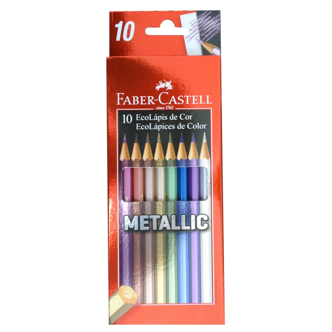 LÁPIS DE COR METÁLICO 10 CORES FABERCASTELL