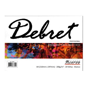 BLOCO PAPEL DEBRET A4 200G/M² BRANCO 20 FOLHAS - ACERVO
