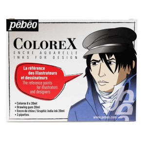 Estojo Aquarela Líquida Colorex Design 13 Itens - Pébéo - 320299