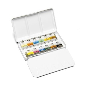 Tinta Aquarela Pastilha 12 Cores Aquarelle Fine - Pébéo
