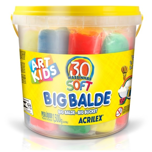 BIG BALDE DE MASSINHAS 1,5KG - ART KIDS - ACRILEX