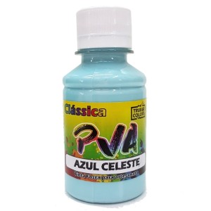 TINTA PVA FOSCA AZUL CELESTE 100ML - TRUE COLORS