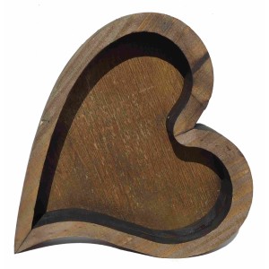 ENFEITE DE MESA BANDEJA CORAÇÃO M RÚSTICO - PINUS