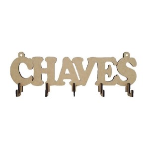 PORTA CHAVES C/ 5 PINOS LASER - MDF