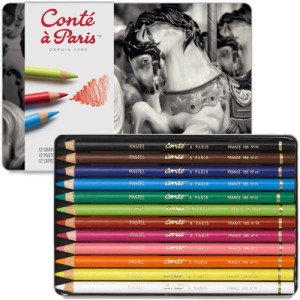 Lápis Pastel Seco Conté à Paris 12 Cores