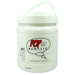 TINTA ACRÍLICA POP ART BRANCO TITÂNIO 700ML - PÉBÉO
