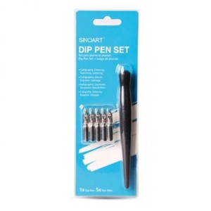 CANETA CALIGRÁFIA C/ 5 PENAS - SINOART