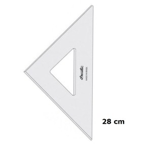 ESQUADRO S/ ESCALA 45°/45°/90° (REF.2528) 28CM - DESETEC TRIDENT