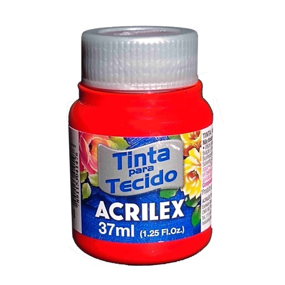 TINTA TECIDO FOSCA 37ML VERMELHO VIVO (541) - ACRILEX