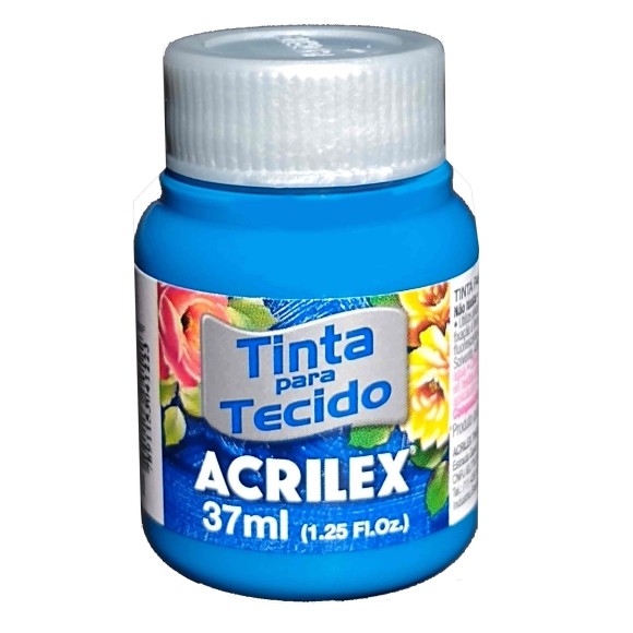 TINTA TECIDO FOSCA 37ML AZUL TURQUESA (501) - ACRILEX