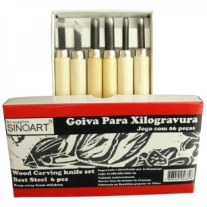 CONJUNTO GOIVA P/ XILOGRAVURA C/6 UN. - SINOART