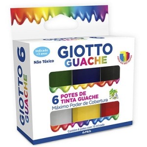 TINTA GUACHE 6 CORES - GIOTTO