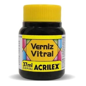 VERNIZ VITRAL AMARELO OURO 37ML - ACRILEX