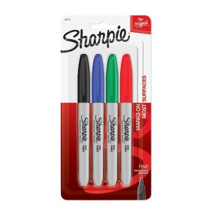 Marcador Permanente 4 Cores Ponta Fina Sharpie 30174PP