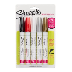 Marcador Permanente a Base de Óleo 5 Cores Ponta Média Sharpie 1770458