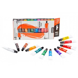 Tinta Guache 12 Cores Studio - Pébéo