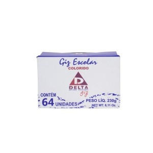 Giz Colorido 64 palitos - Delta