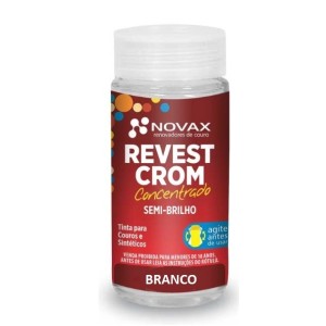 Tinta para Couro Semibrilho Branco 90ml Revestcrom - Novax