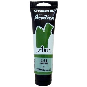 Tinta Acrílica Verde Oliva (111) 120ml Arts Corfix