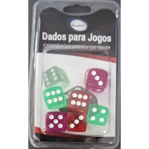 Dados para Jogos 16mm c/ 6 unidades