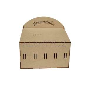 CAIXA FARMACINHA PASSA-FITA - 20X21X12CM - MDF